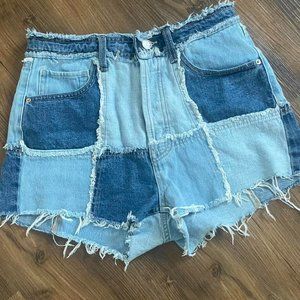 Women's Blue and Navy Shorts